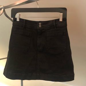 Madewell Black Denim Skirt